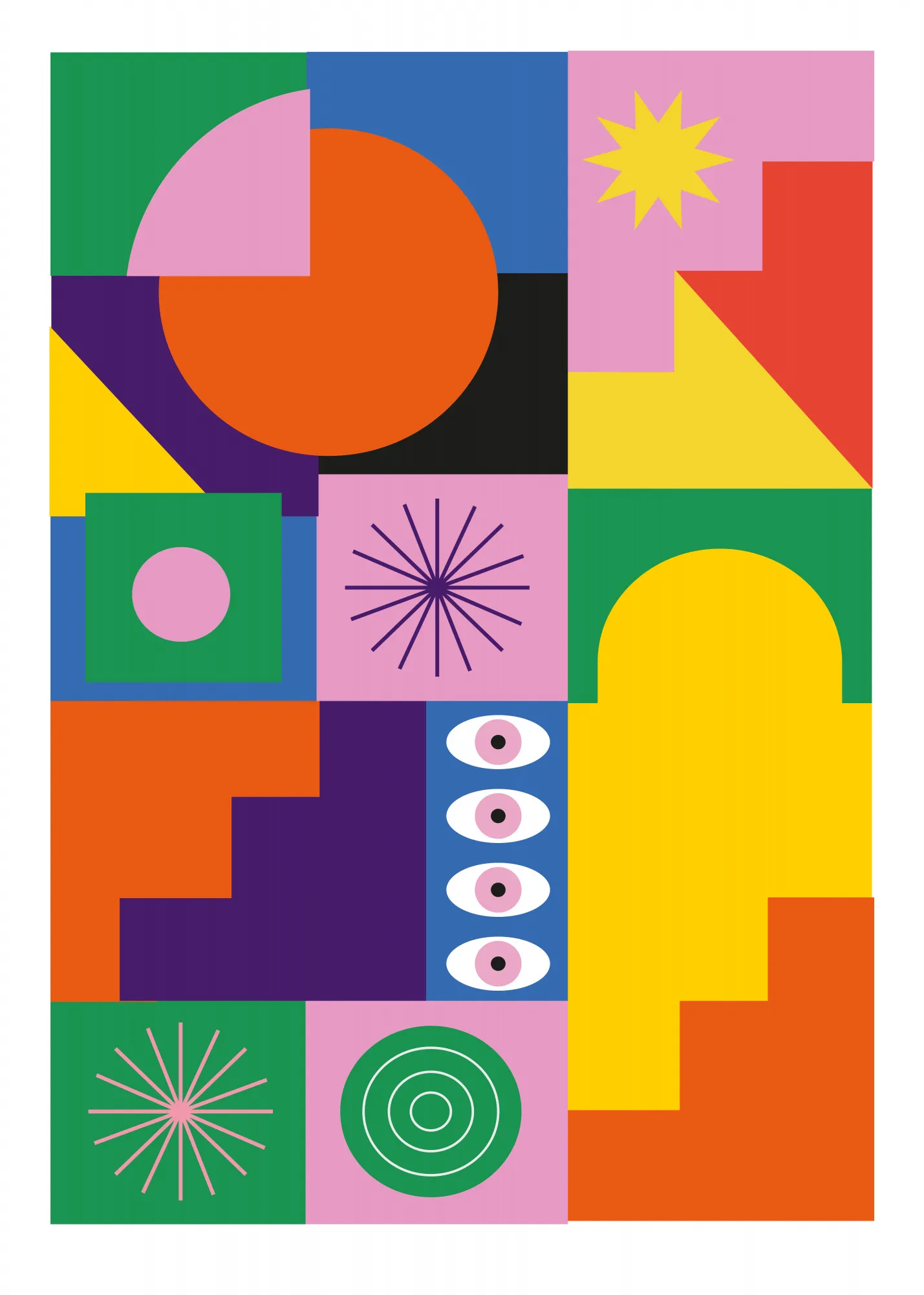 Better place by sergio ortiz in pink and orange