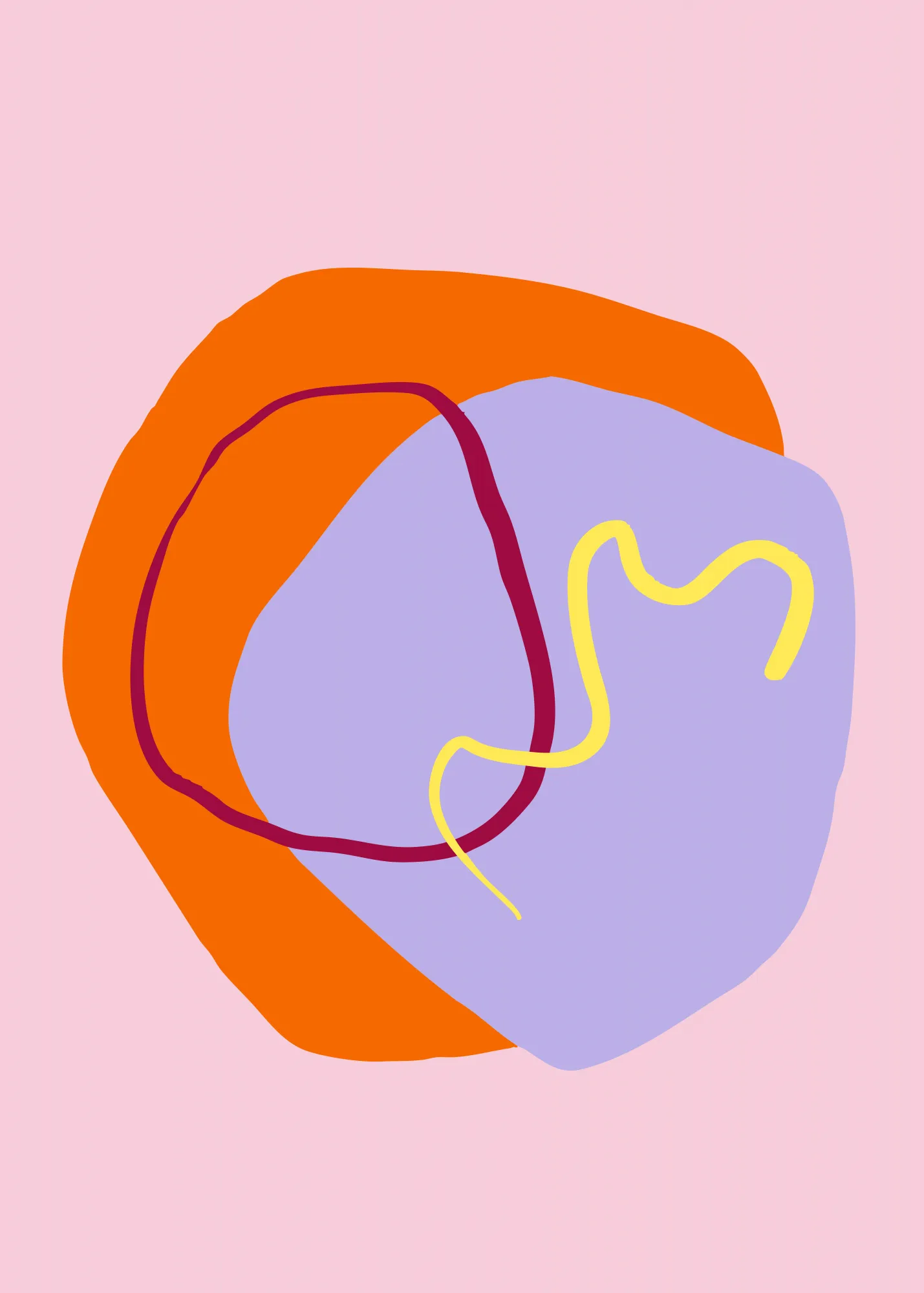 Colorful shapes in tropical summer scene