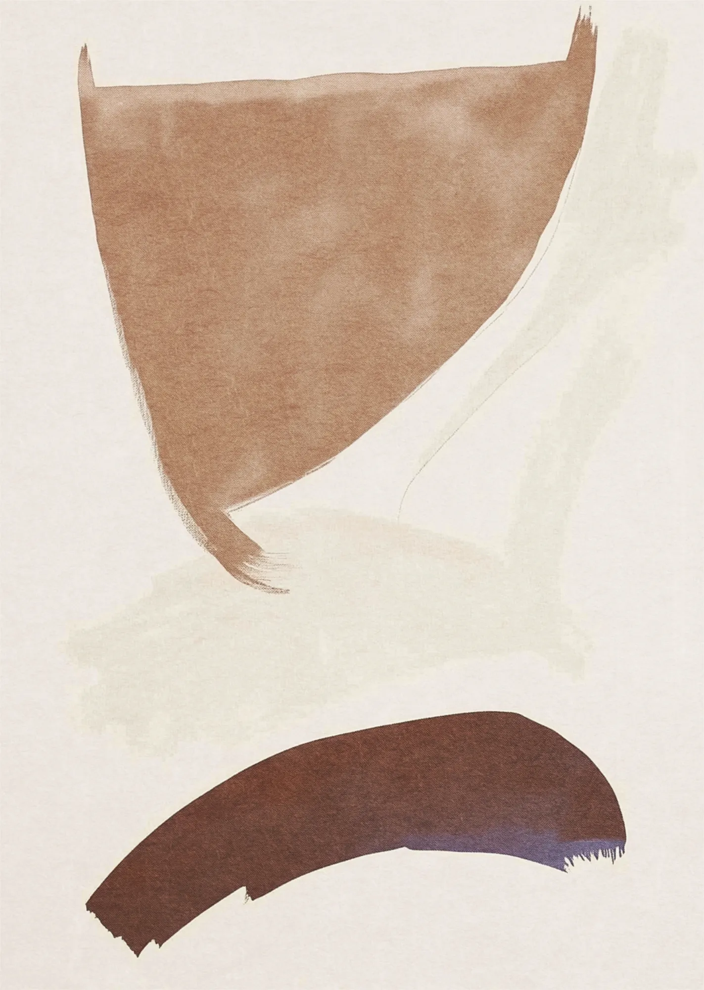 Geometric figure i by alma in caramel and mocha tones