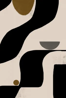 Fluid geometrics vertical abstract illustration