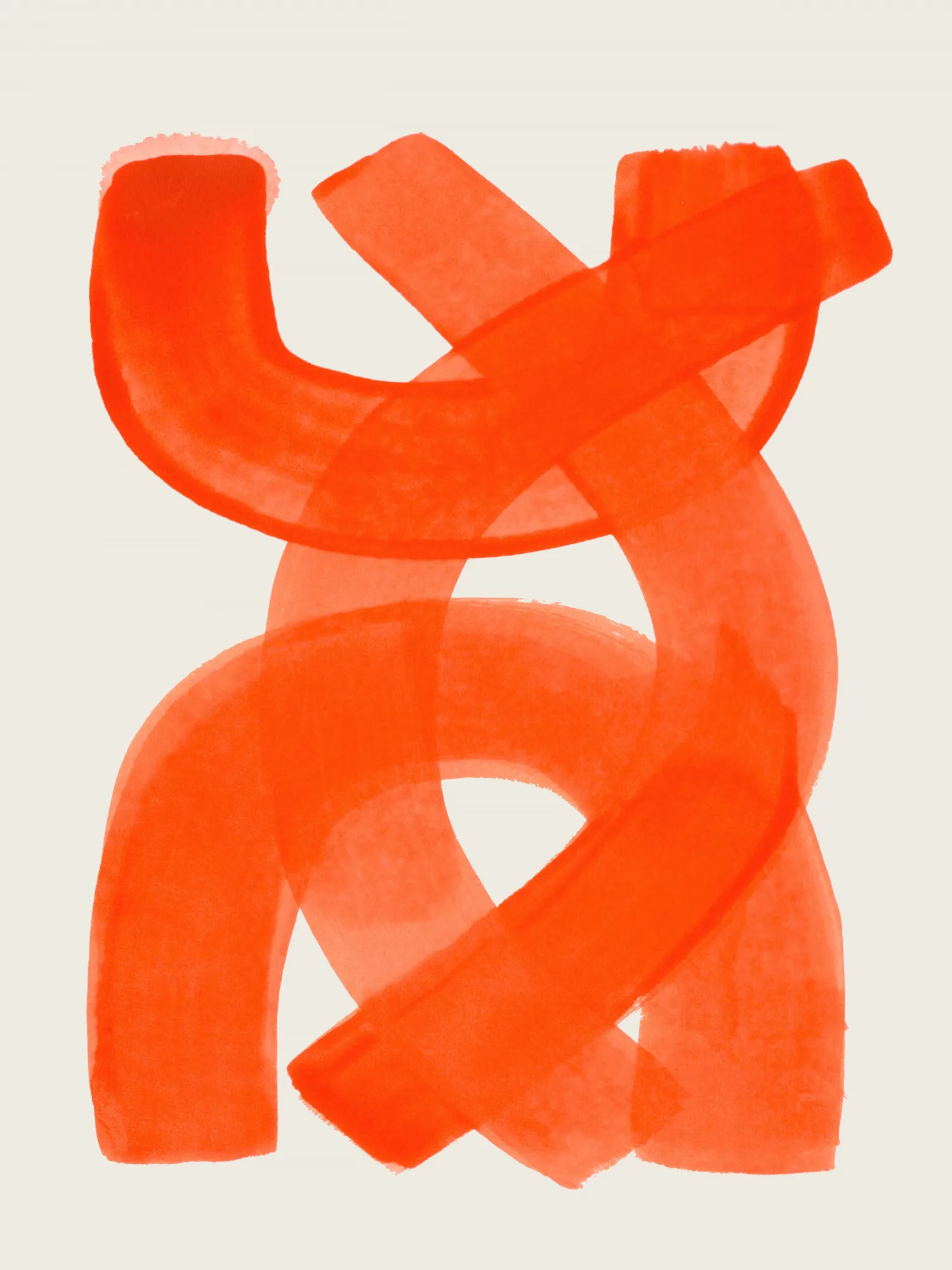 Orange strokes vertical abstract illustration