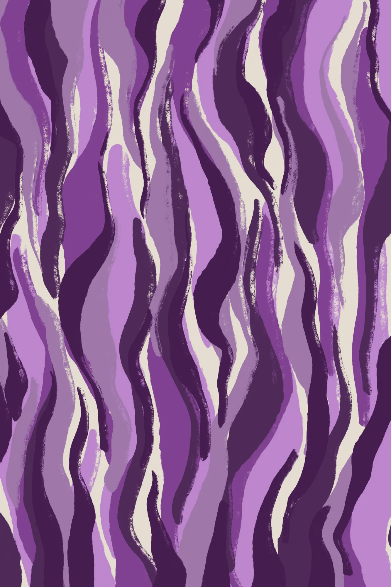 Purple flame waves vertical abstract illustration