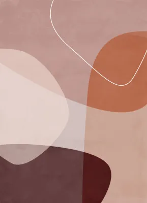 Graphic 211x vertical abstract in orange and beige