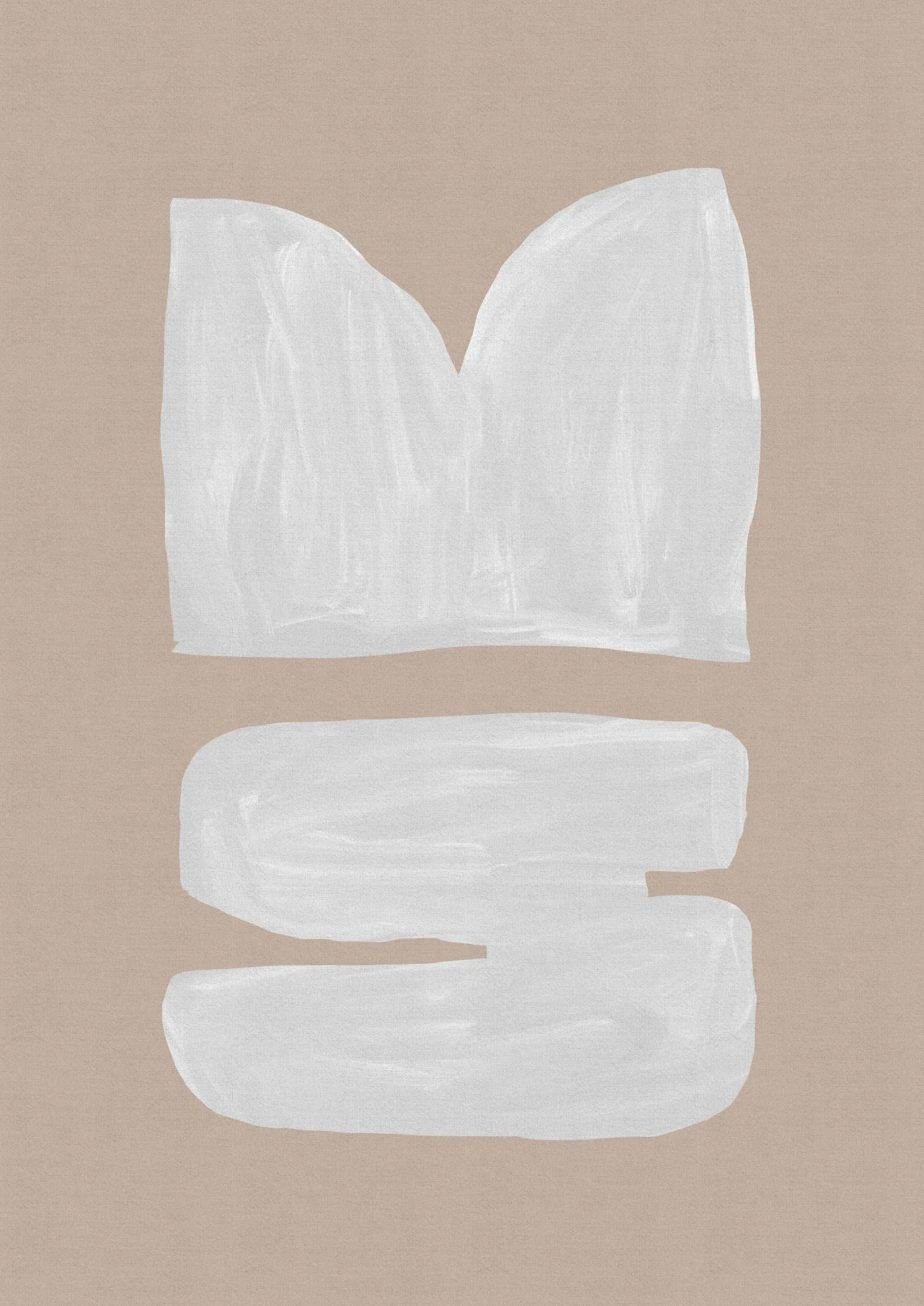 Mid century brown ii portrait geometric illustration