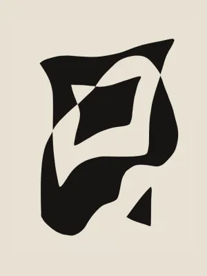 Bold black and white geometric composition by little dean