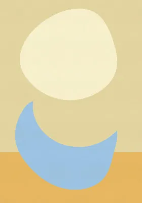 Stacked ovals in soft yellow and light blue by dina dankers
