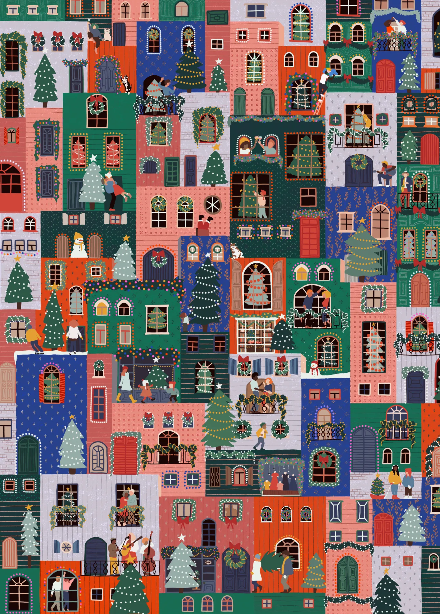 Holiday houses illustration by ceyda alasar
