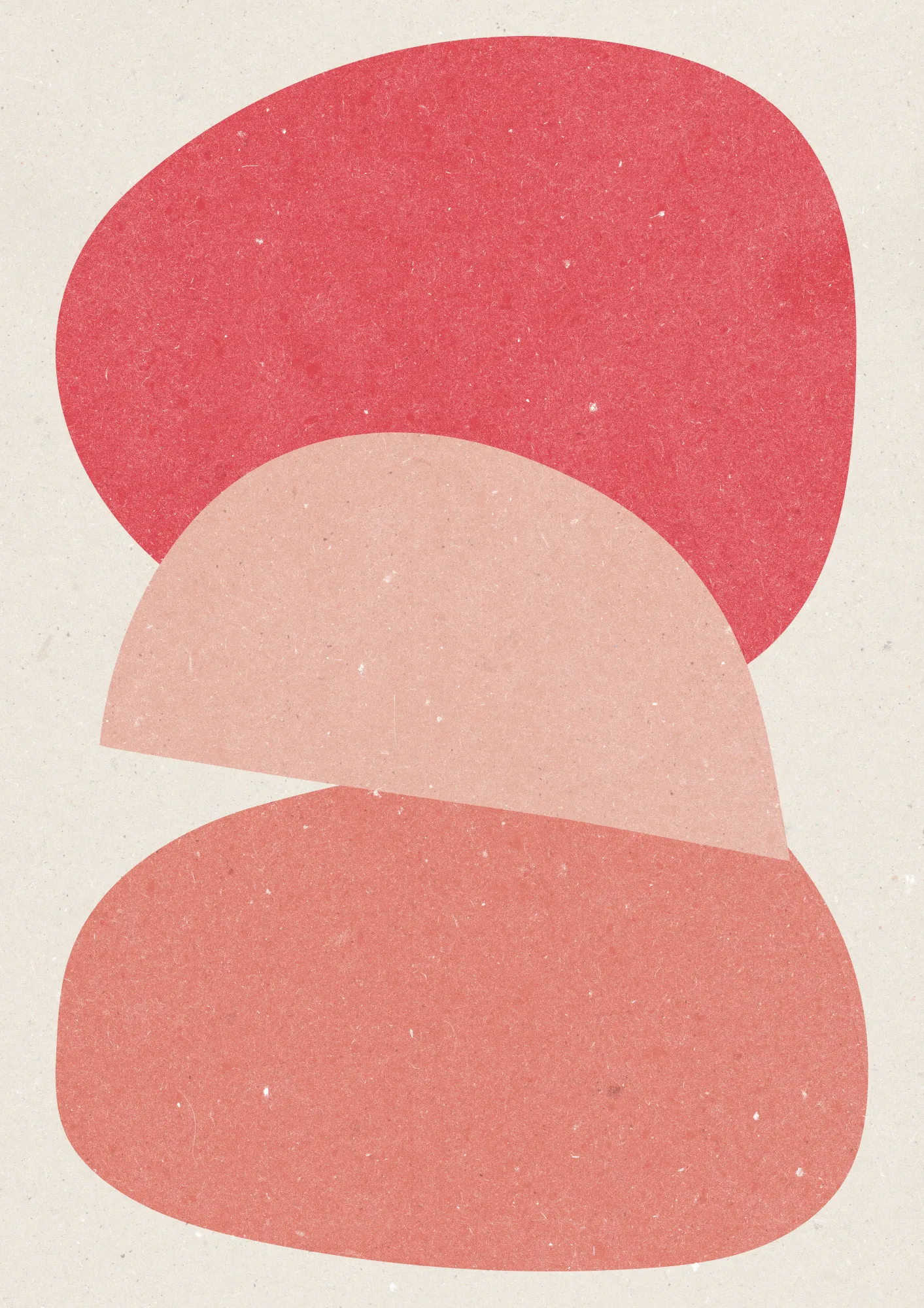 Vertical abstraction with organic shapes and peach tones