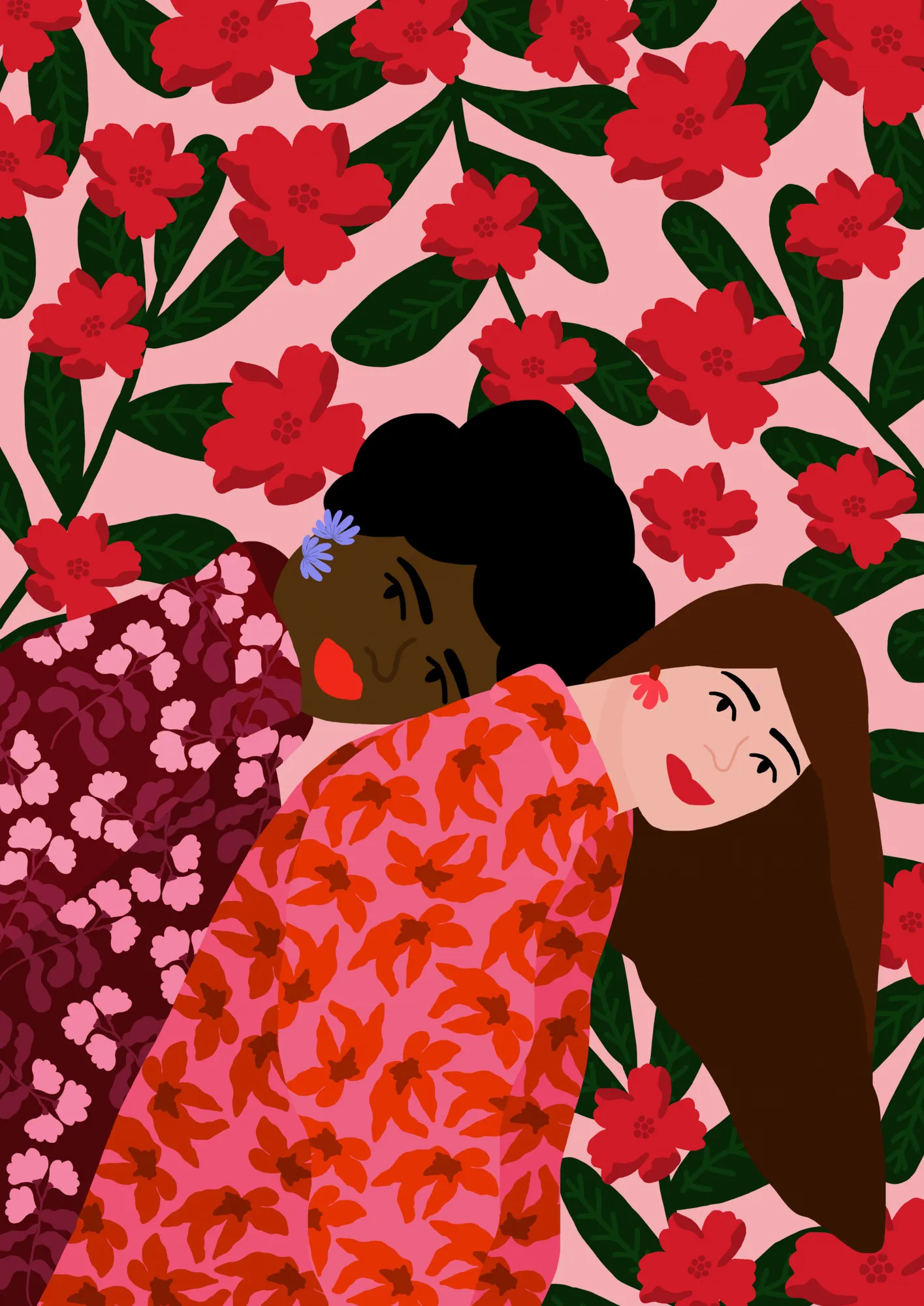 Friendship floral illustration by rafaela mascaro