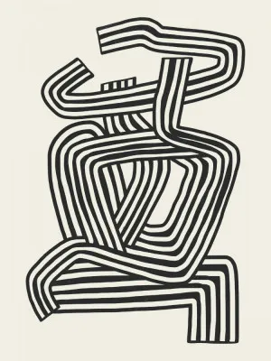 Stripe woman portrait by little dean