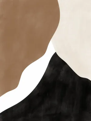 Abstract beige and brown art by elena ristova