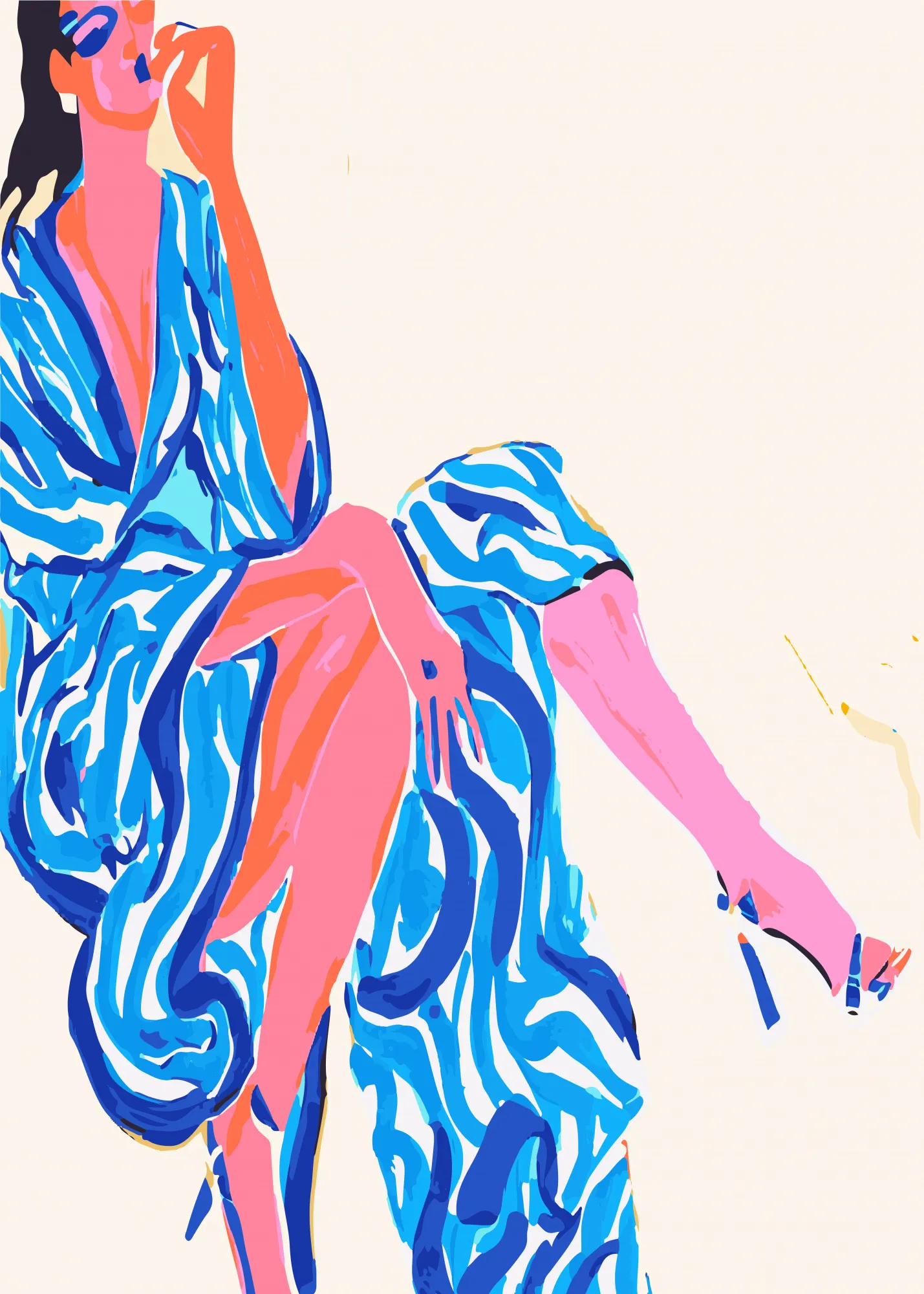 Portrait woman in robe by the printable studio