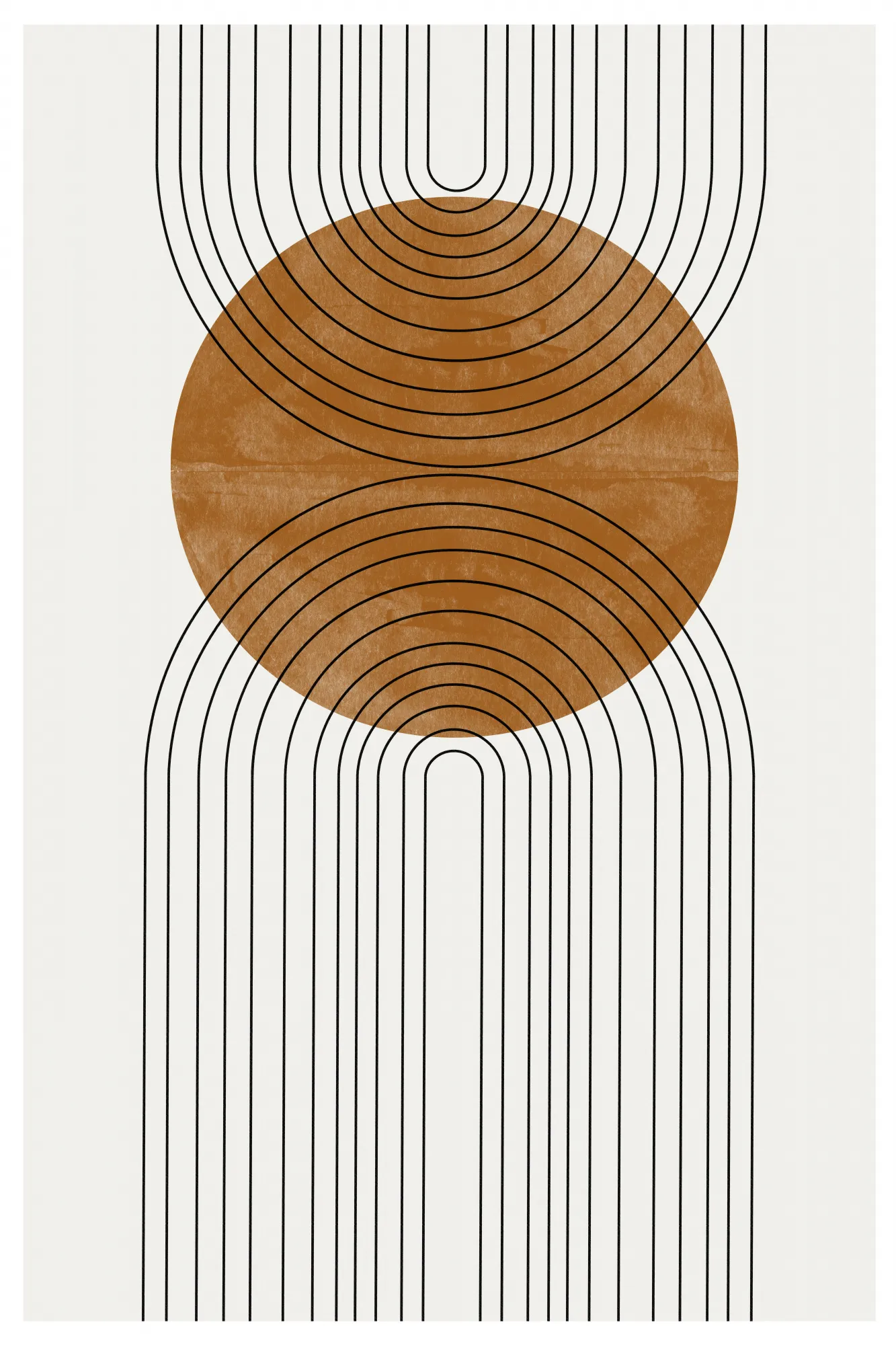Circular harmony in midcentury modern style