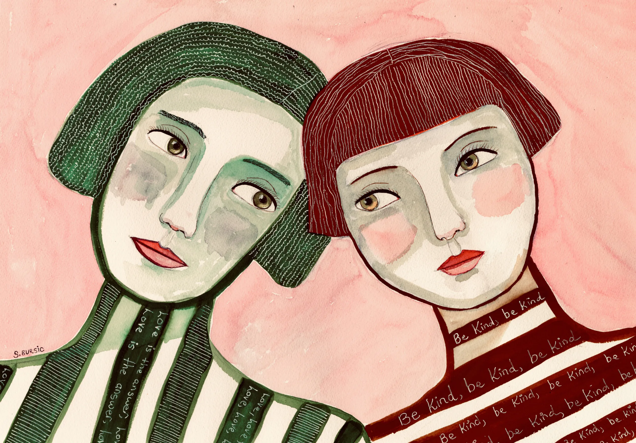 Best friends in an outdoor scene