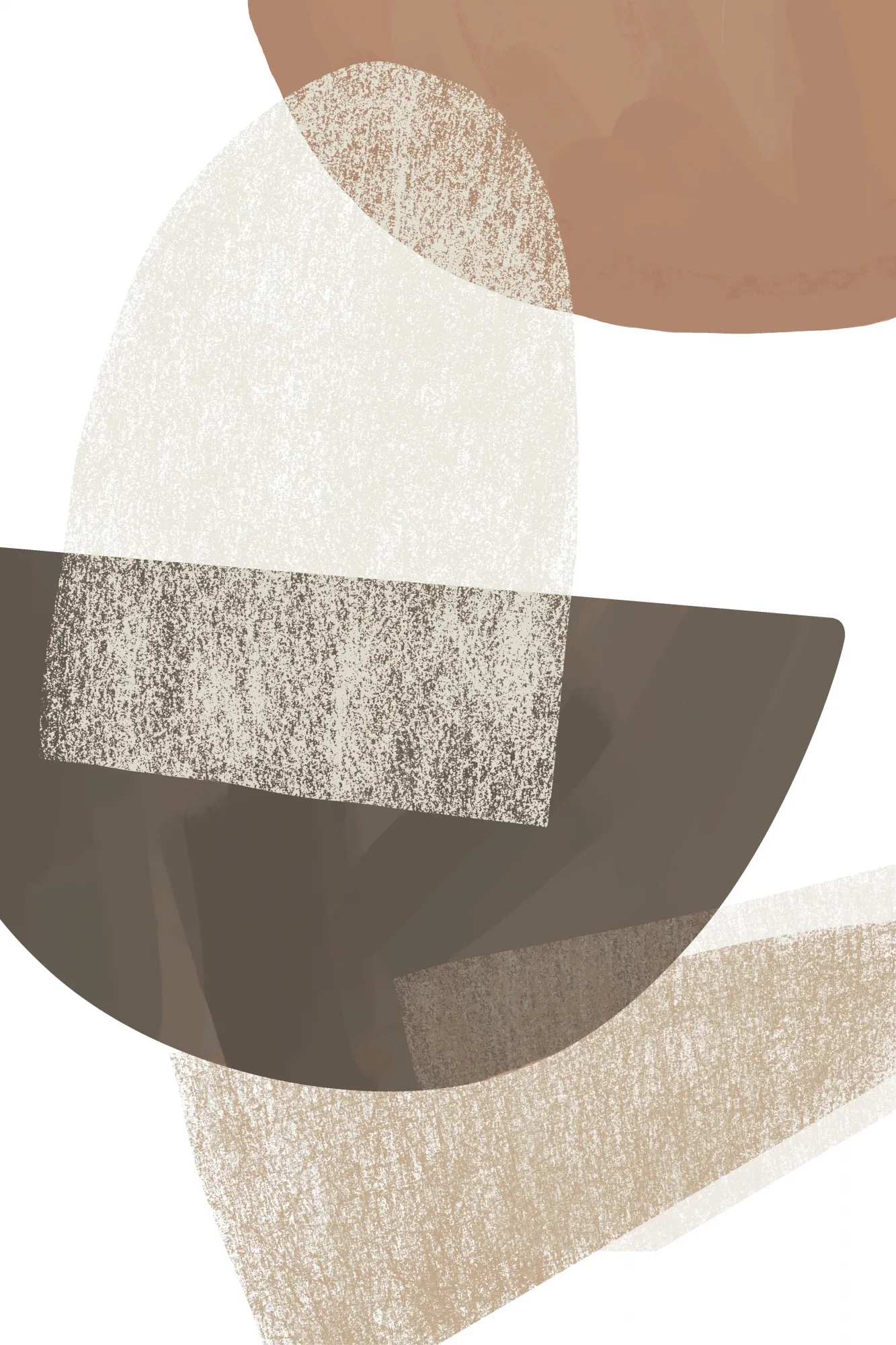 Earth tone geometric art by melloi art prints