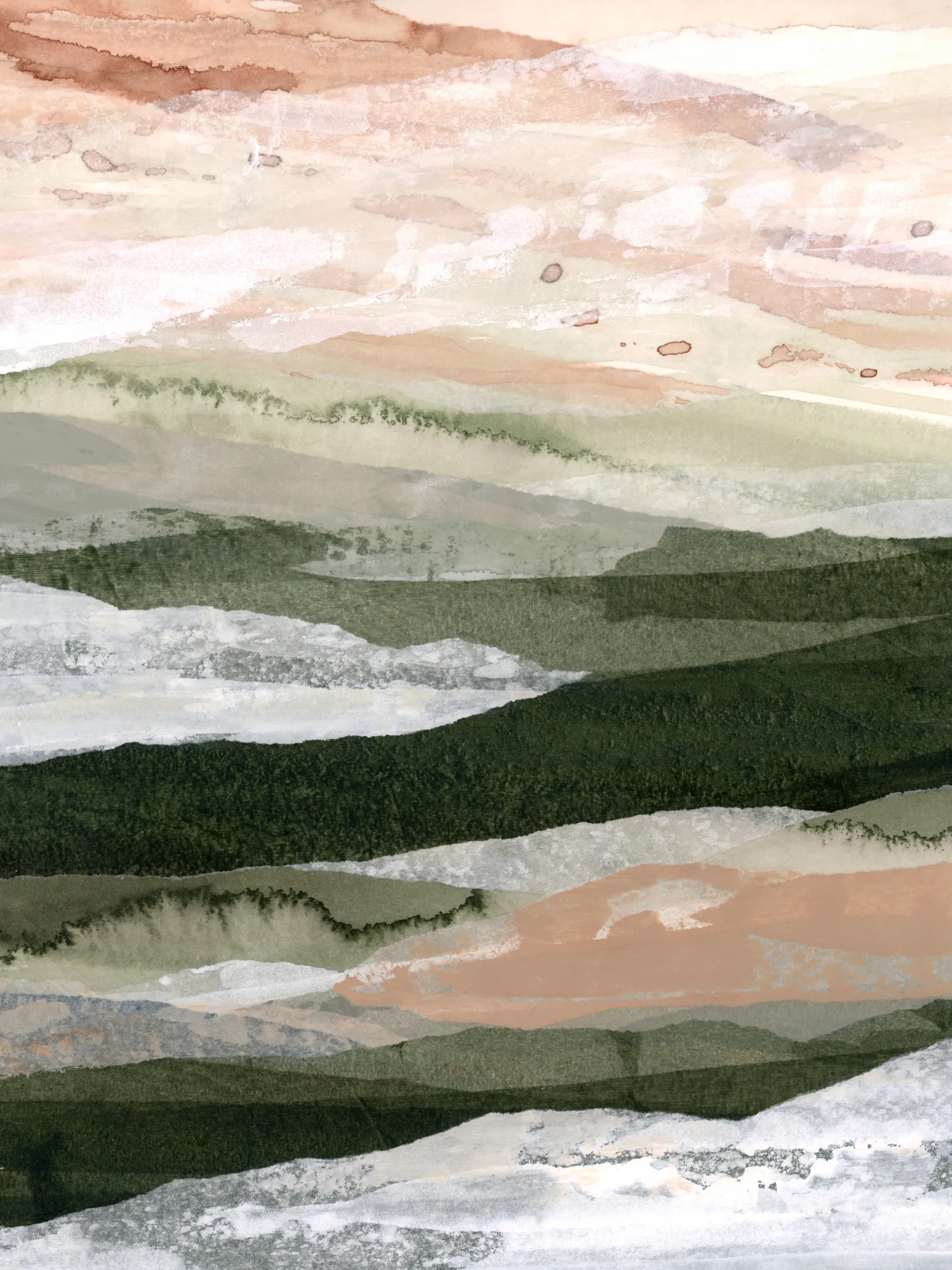 Emerald mountain vertical landscape by lara eckerman