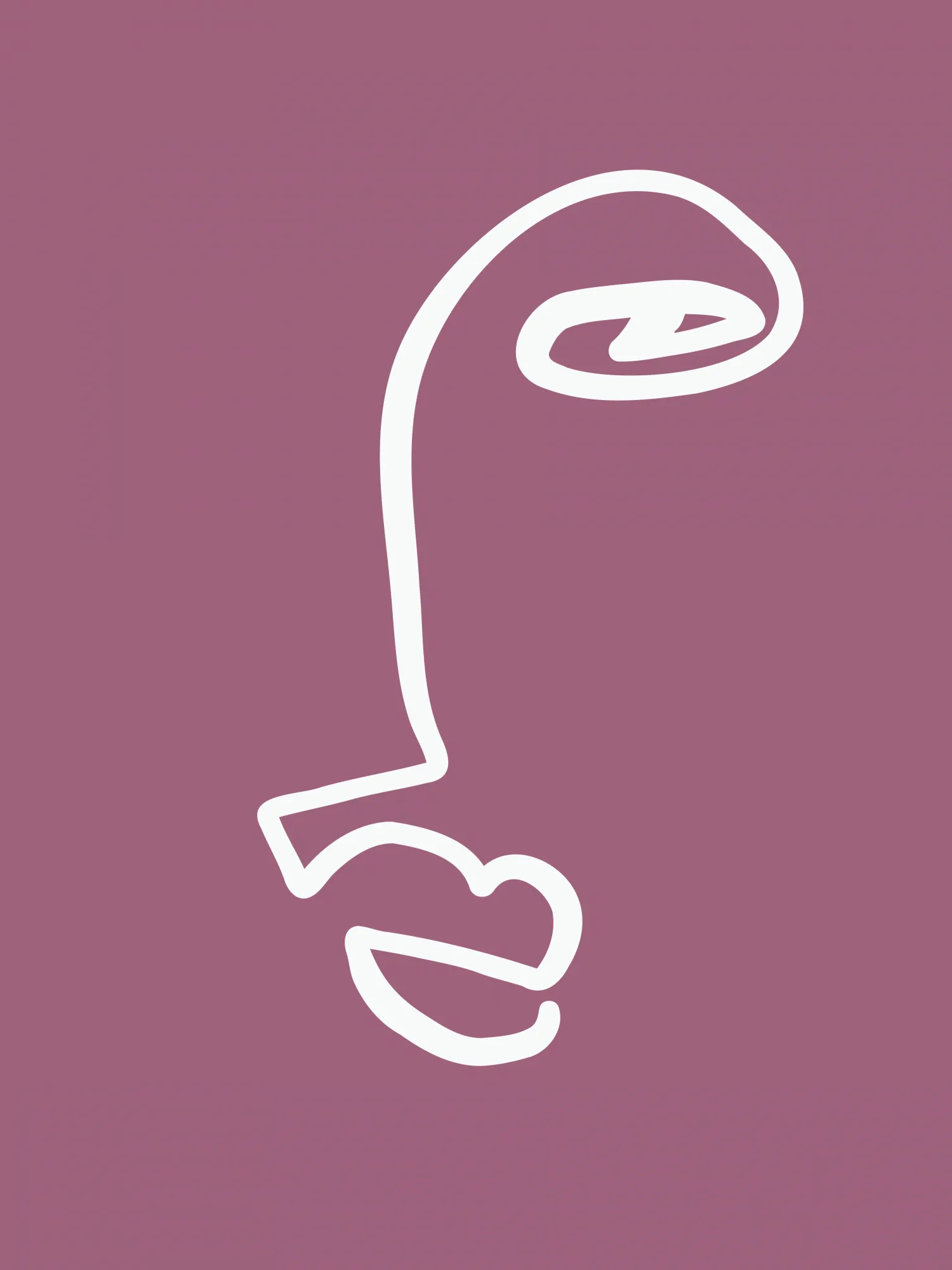 Elegant line profile in minimalist style