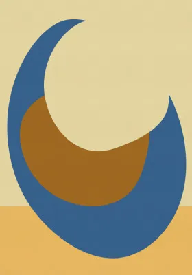 Crescent harmony in soft pastel tones