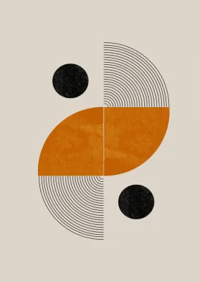 Geometric harmony in warm tones
