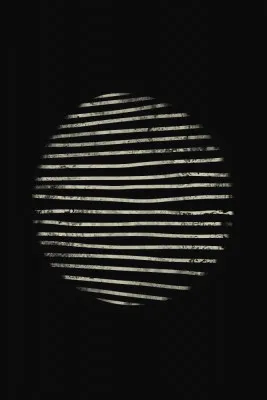 Midnight wind abstraction vertical striped circle art