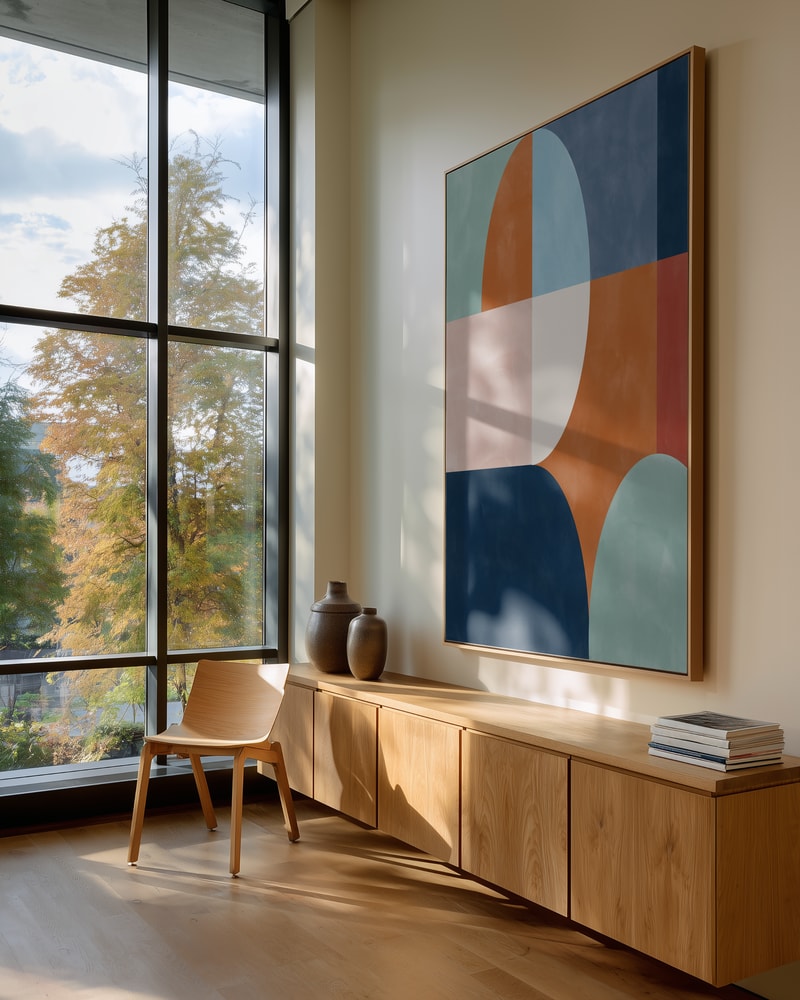 Geometric Color Blocks in interieur