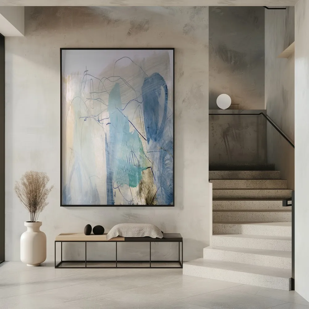 Rockpool horizontal abstract illustration by dan hobday in interieur
